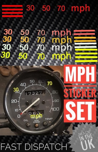 Mph stickers for kph - mph,