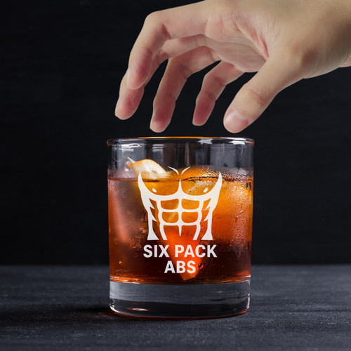 Custom engraved six pack - six, abs