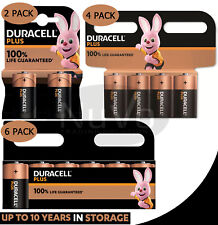 DURACELL PLUS SIZE C 100% LIFE GUARANTEE ALKALINE BATTERIES LR14 MN1400 LONG EXP