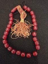 Cherry   Amber  Prayer Beads 38g 26 Beads
