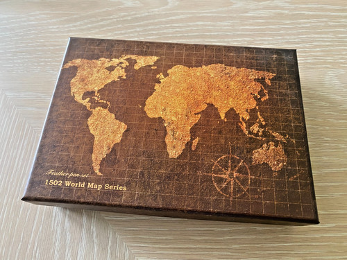 Feather pen set 1502 - pen, map