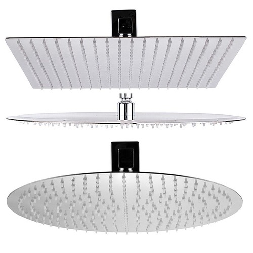 Slimline round square shower - square,