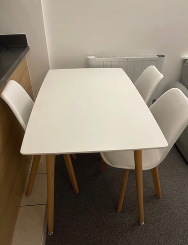 White dining table and - dining,