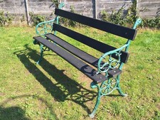 Decorative Quality Vintage Swan Head Cast Iron Garden Bench Seat FREE UK P&P 