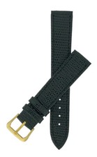 Black Lizard Grain Leather