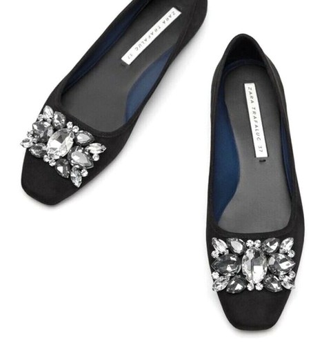 Zara black shoes flat ballet - zara,