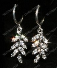Clip crystal leaf - crystal, drop