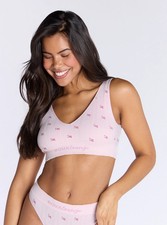 Boux Avenue Ribbed Bralette Women's Soft Seamless Ditsy Floral Print Lingerie