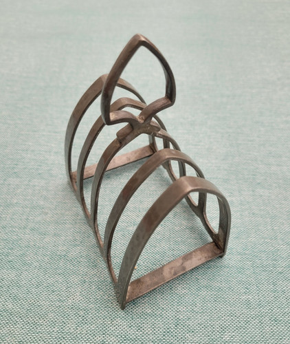 Vintage hammered pewter toast - vintage,