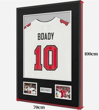 Jersey Frame Display Case Wooden Large Sport Jersey Shadow Box Frame with Mats