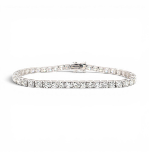 18ct white gold - white, line