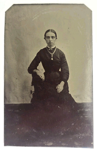 Antique tintype photo creepy - tintype,
