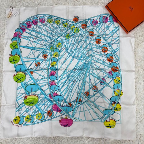Hermes silk scarf - , roue