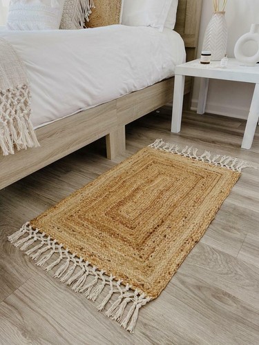 Rug 100 jute natural braided - natural,