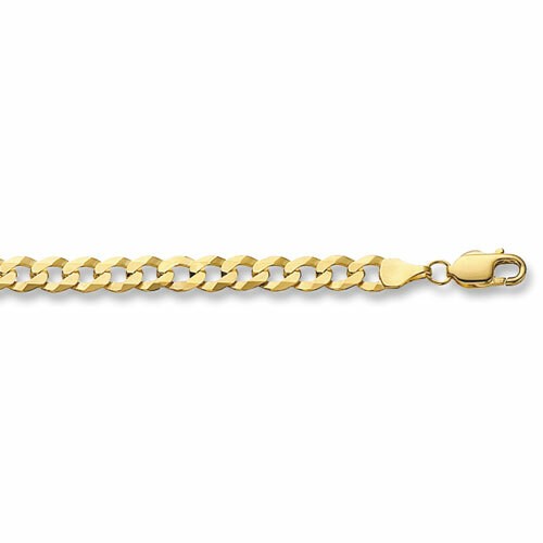 9ct gold curb bracelet - gold,