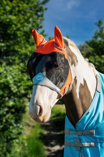 Horse fly mask orange - horse,