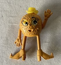 Vintage ORANGE Promo MUNCH BUNCH Fruit Shape Pencil Topper Hong Kong #156