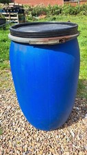 1 x 220L Plastic seal top Barrel Drum Shipping Store Container collect stockport