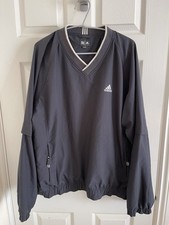 Genuine Adidas Golf Climashell V Neck Pullover Removable Popper Sleeves Vintage