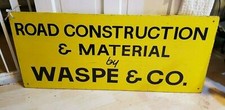Vintage Hand Painted Wooden Yellow Duo Drainer 1981 Double sided Reversible Sign
