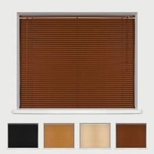 MADE TO MEASURE / CUSTOM MADE - WOOD EFFECT PVC VENETIAN BLINDS - LONGER DROP