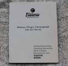 Tutima Instructions for Commando II - 760-41 and 42 Lemania 5100 Chronograph
