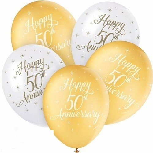 50th anniversary party balloon - 50th,