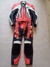 Motorbike 2 Piece Mens Nitro Leathers.Size 42.Red/Black/White.