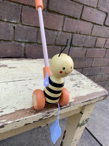 Honey bee wooden - wooden, push