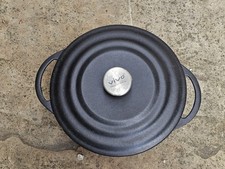 Villeroy Boch Vivo Casserole Pot 4.2L, Black 24cm Cast Iron Pan Stew Slow Cook