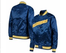 Mitchell & Ness Golden State Warriors Lightweight Satin Bomber Jacket