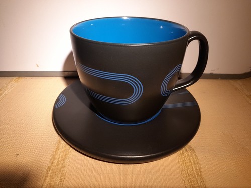 Ikea black blue geometric - &,