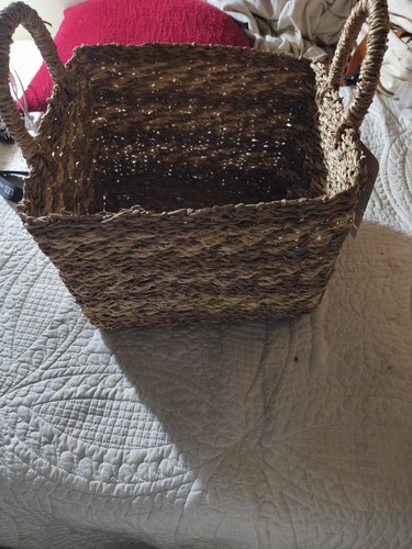 Woven seagrass basket - seagrass, by