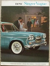 SINGER VOGUE Car Sales Brochure 1962-63 #899/H