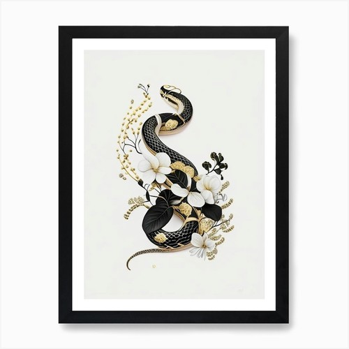 Milk snake gold and - snake, art
