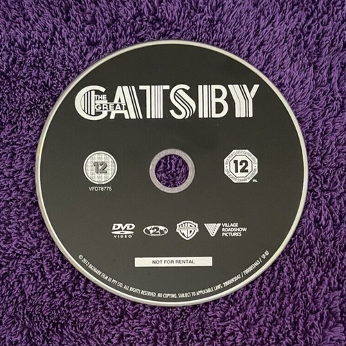 The great gatsby dvd disc - great,