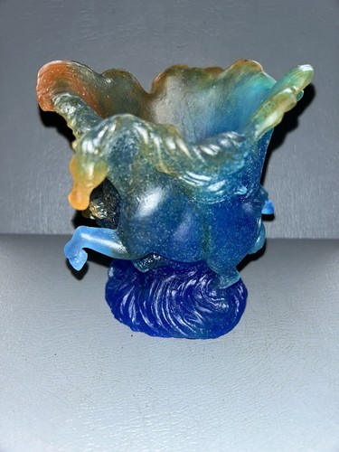 Daum vase blue timbale - daum,