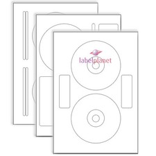 A4 Sheet Self-Adhesive CD DVD Disc Laser Printer Labels Stickers Label Planet®