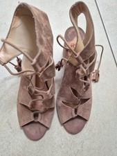 Faith Taupe Colour Leather Upper Wedges Size 6