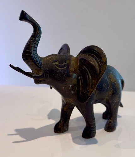Vintage solid brass elephant - solid,