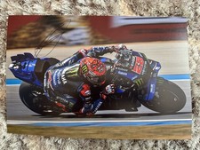 FABIO QUARTARARO HAND SIGNED 12X8 2025 MONSTER YAMAHA MOTOGP 2021 WORLD CHAMPION