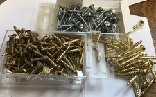 Mixed Sizes Steel/ Brass Plated Pozi Drive Screws