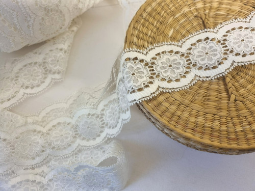 Ivory embroidered nottingham - ivory,
