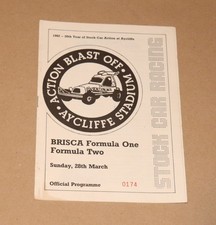 1982 Aycliffe Brisca F1 & F2 stock car programme, 28 March
