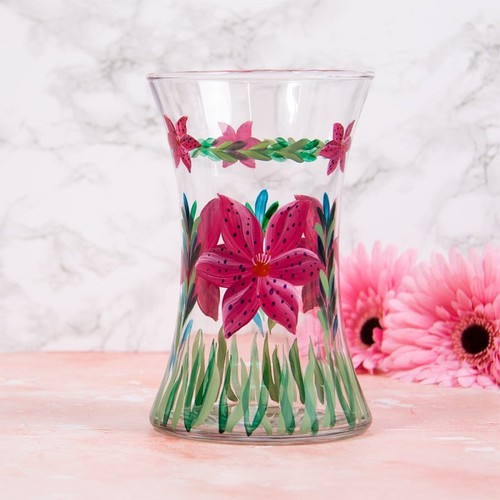 Hand painted clear glass - painted,