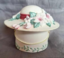 Willow Hall.Adorable Mini Trinket Box Flower Hat .Jane Asher 1995.