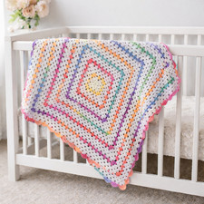 Rainbow  Crochet Baby Blanket