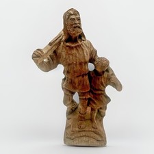 Vintage hand carved wooden - hand-carved, st