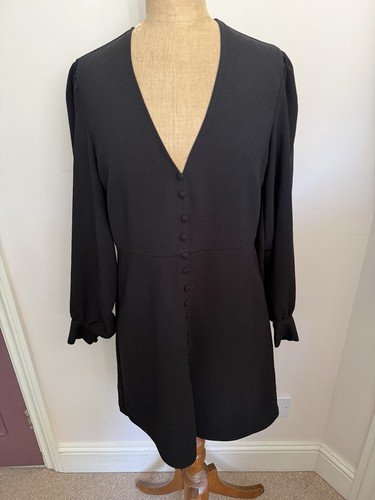 Zara black polyester crepe - polyester, v