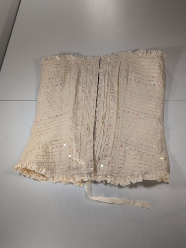 Vintage bustier cream - vintage, beaded